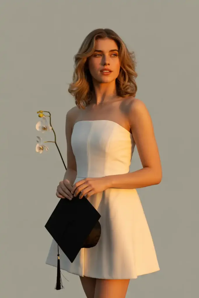 White Graduation Dress