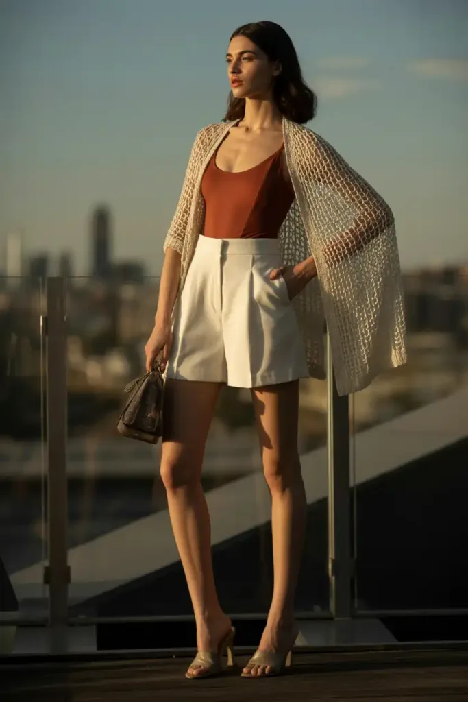 Layer with White Short